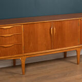 Retro teak 1960s jentique sideboard with folded handles