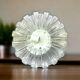 Pair clear glass round and square flush mount flower lamps