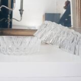 Glass dessert service bowl and cups