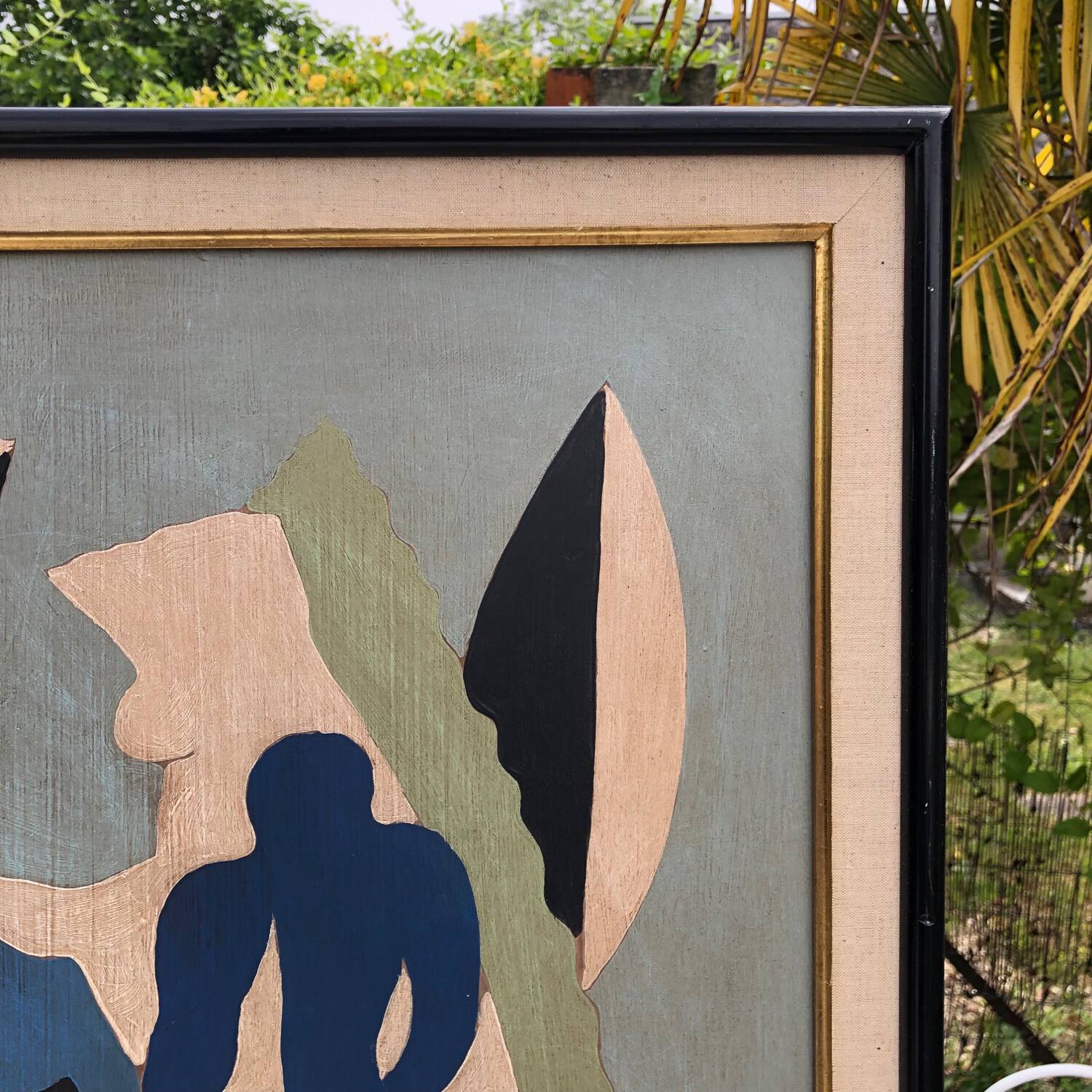 Abstract painting on panel