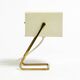 Great Mid Century metal bedside lamp with brass base by Kaiser Leuchten