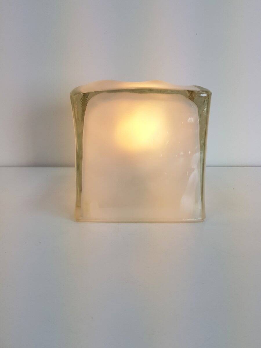 Iviken Ice Cube Table Lamp in Glass from Ikea, 1990s, Set of 3