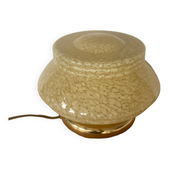 Art Deco Mushroom Lamp Clichy Glass Yellow.