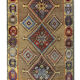 Tapis de laine beige fait à la main traditionnel géométrique tribal persan zone tapis- 102x210cm