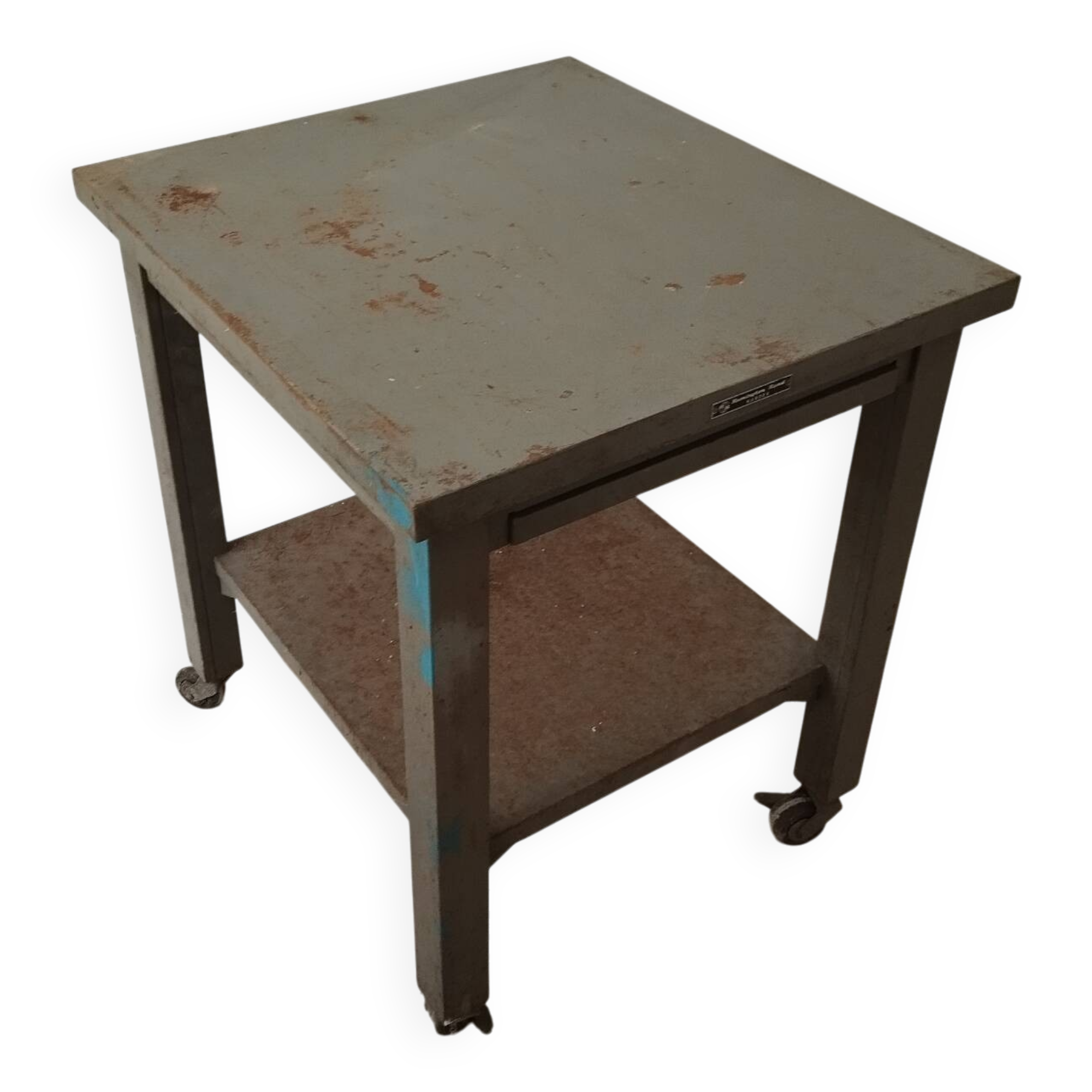 Remington Rand Kardex Industrial Desk Side Table