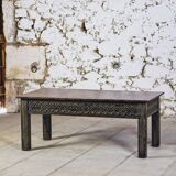 Indian carved wooden coffee table