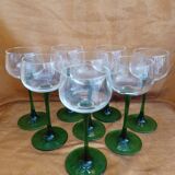 8 Alsatian white wine glasses