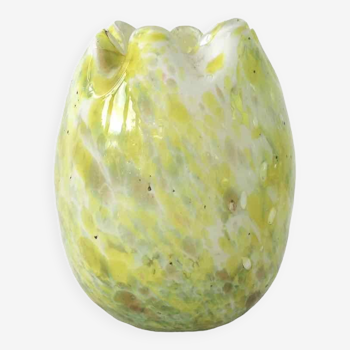 Clichy vase 1930 speckled blown glass