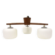 Scandinavian pendant lamp in teak and glass, Sweden, 1950