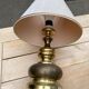 Vintage lamp with a bronze and gold brass ball base by Gura Leuchten.