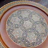Egyptian tray solid wood marquetry inlaid with mother-of-pearl
