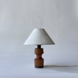 Vintage 1960s Luxus Carved Wood Lamp