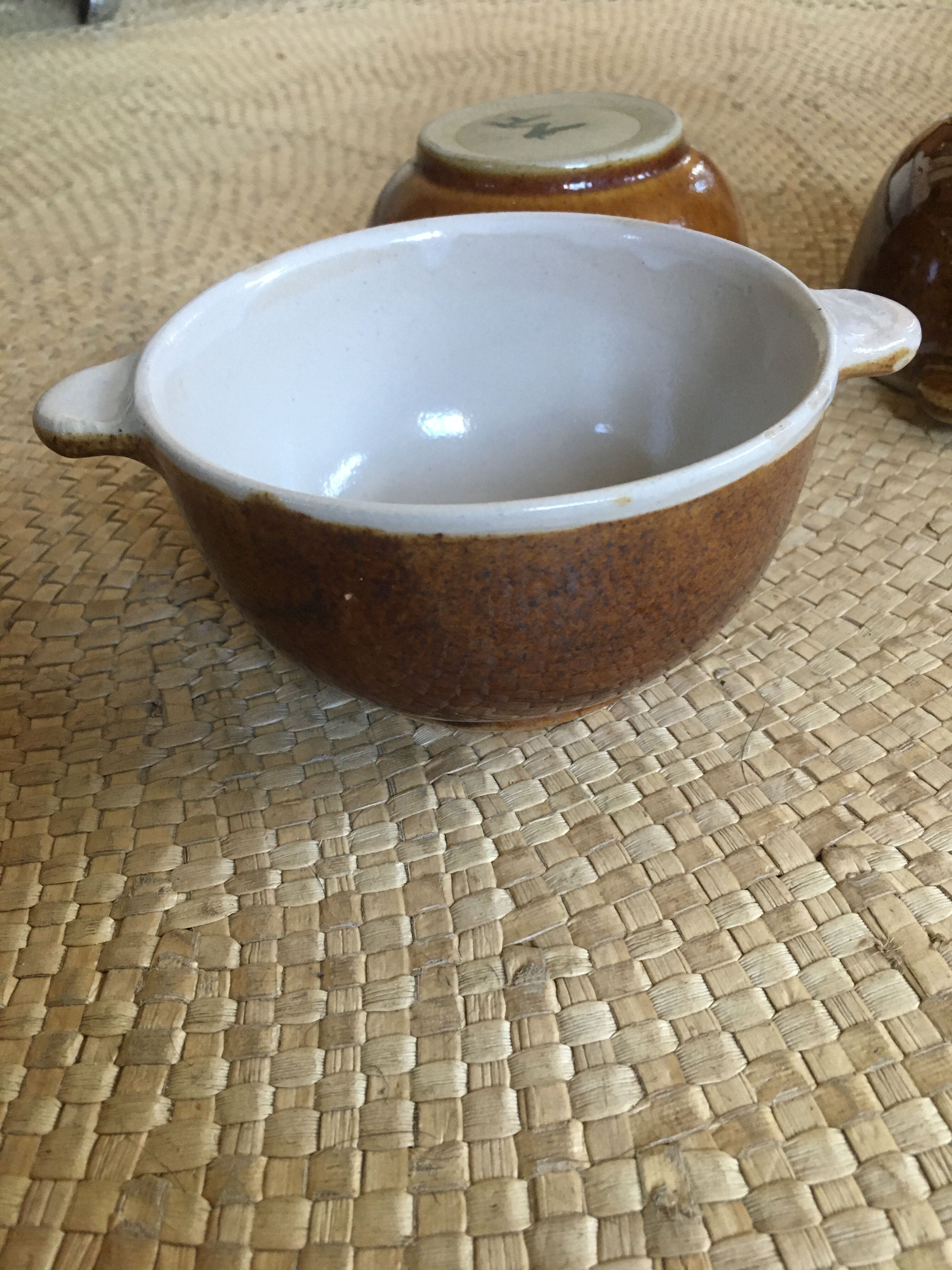 Series of 6 sandstone bowls