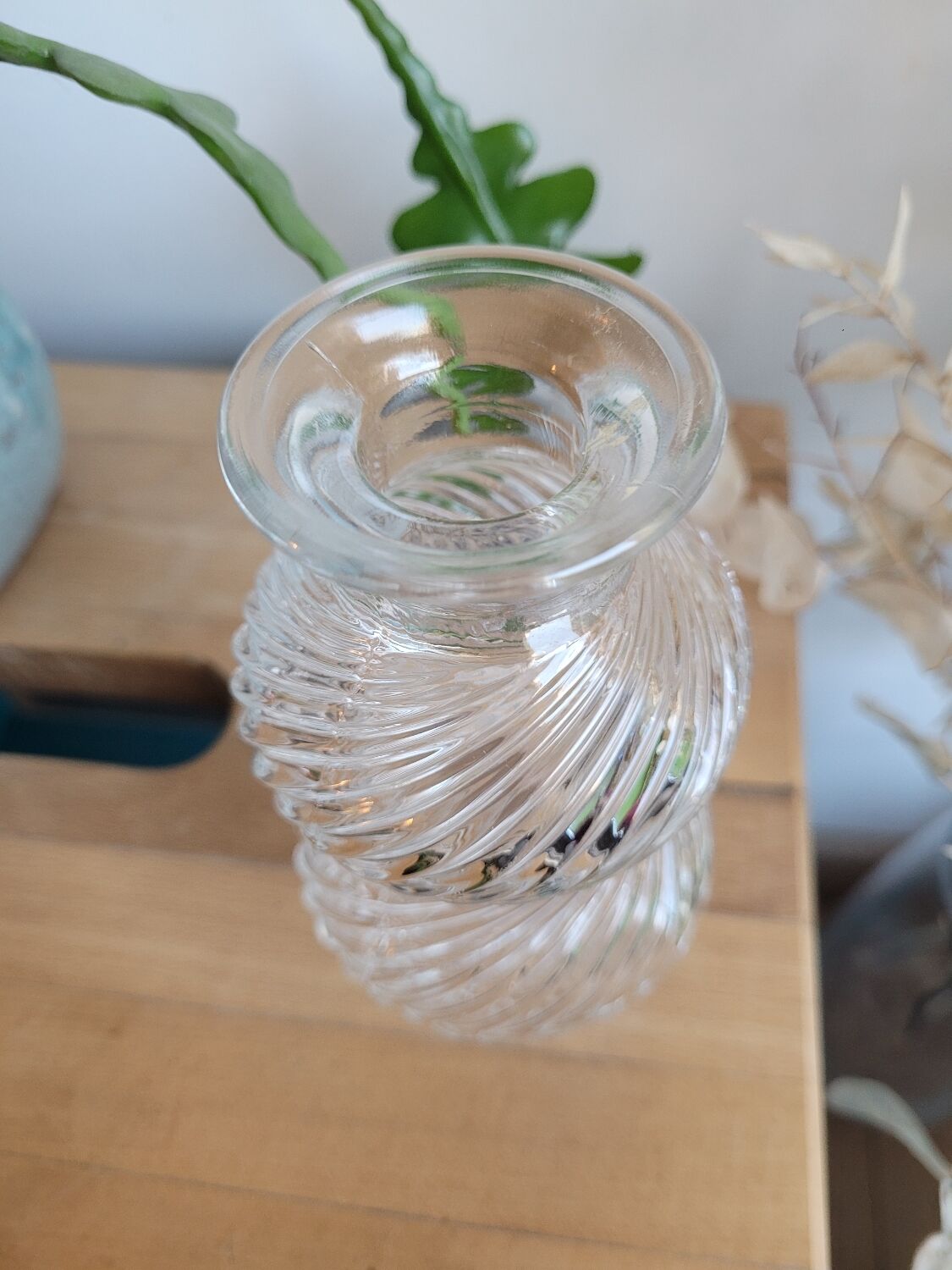 Small molded glass vase