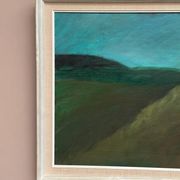Original Swedish Oil on Canvas – "Landscape" by Dina Mortensen – Signed DM – Vintage and Framed – 53 × 45.5 cm (20.9" × 17.9")