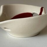 Ceramic empty pocket bowl signed Lude France 1960s