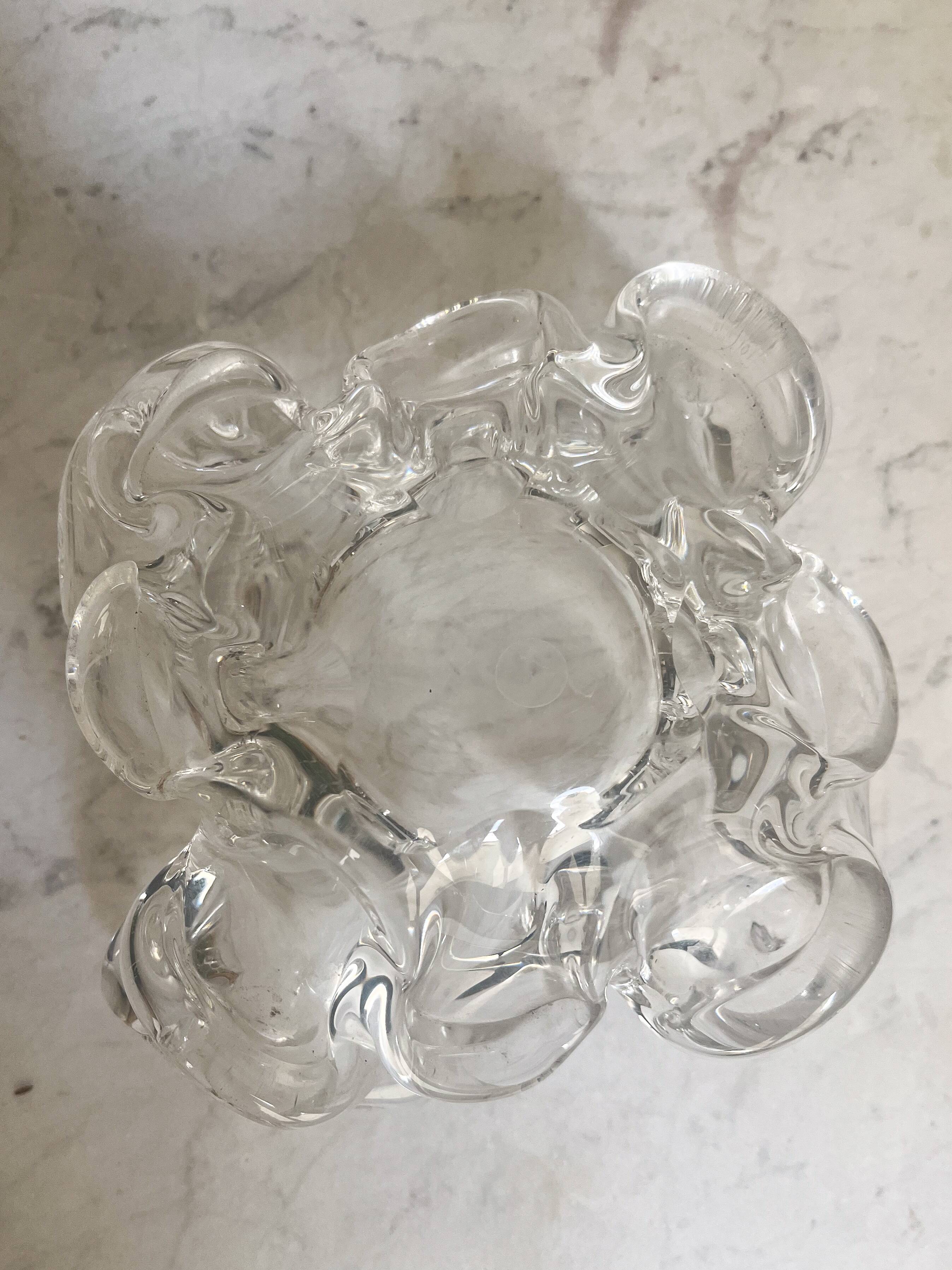 Cendrier en verre en forme de soleil