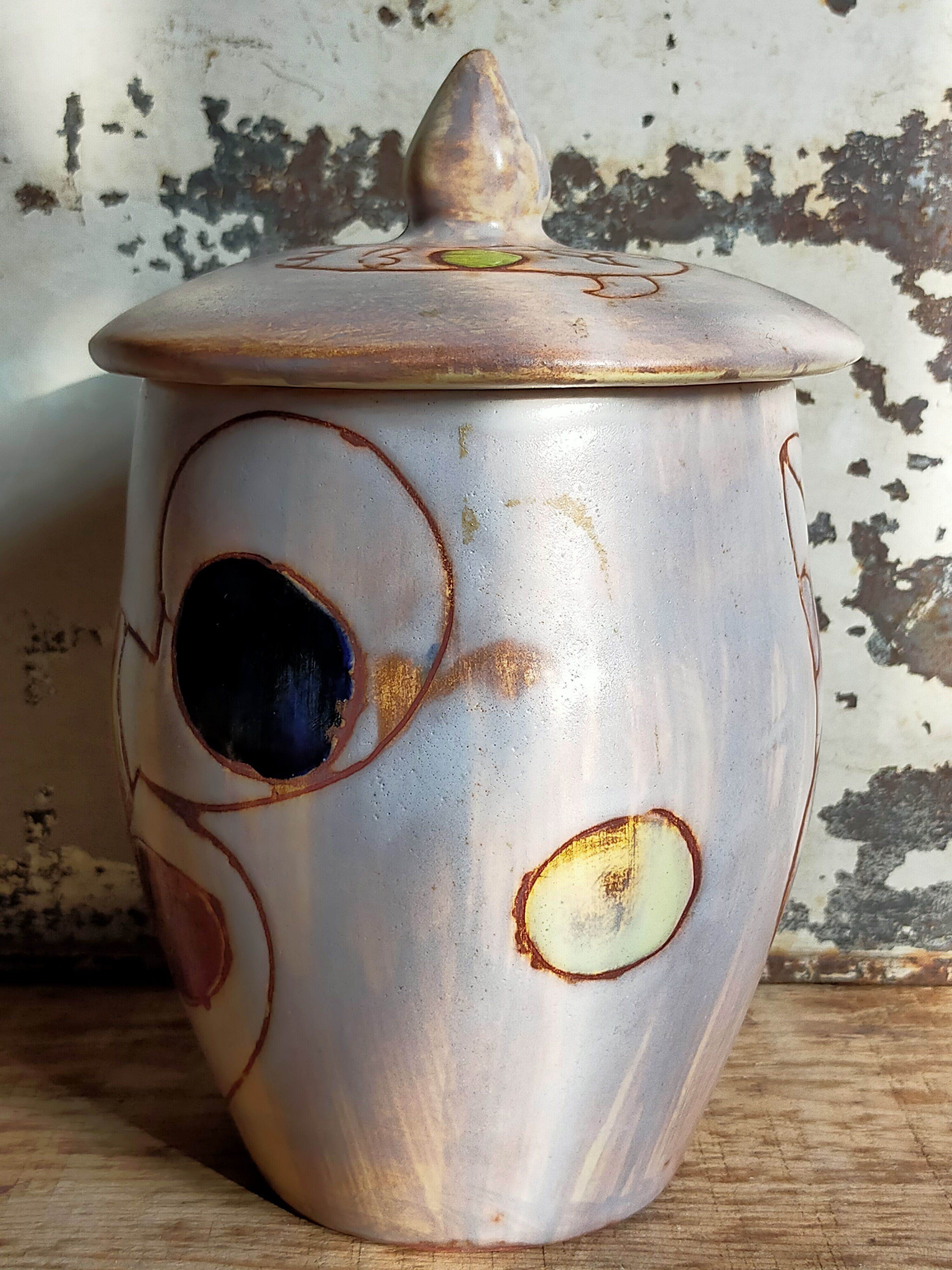 Ceramic pot by Marie-Christine Treinen Vallauris 1950s