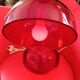 Dalu designer lamp in red transparent plastic. ¨By Vico Artemide.