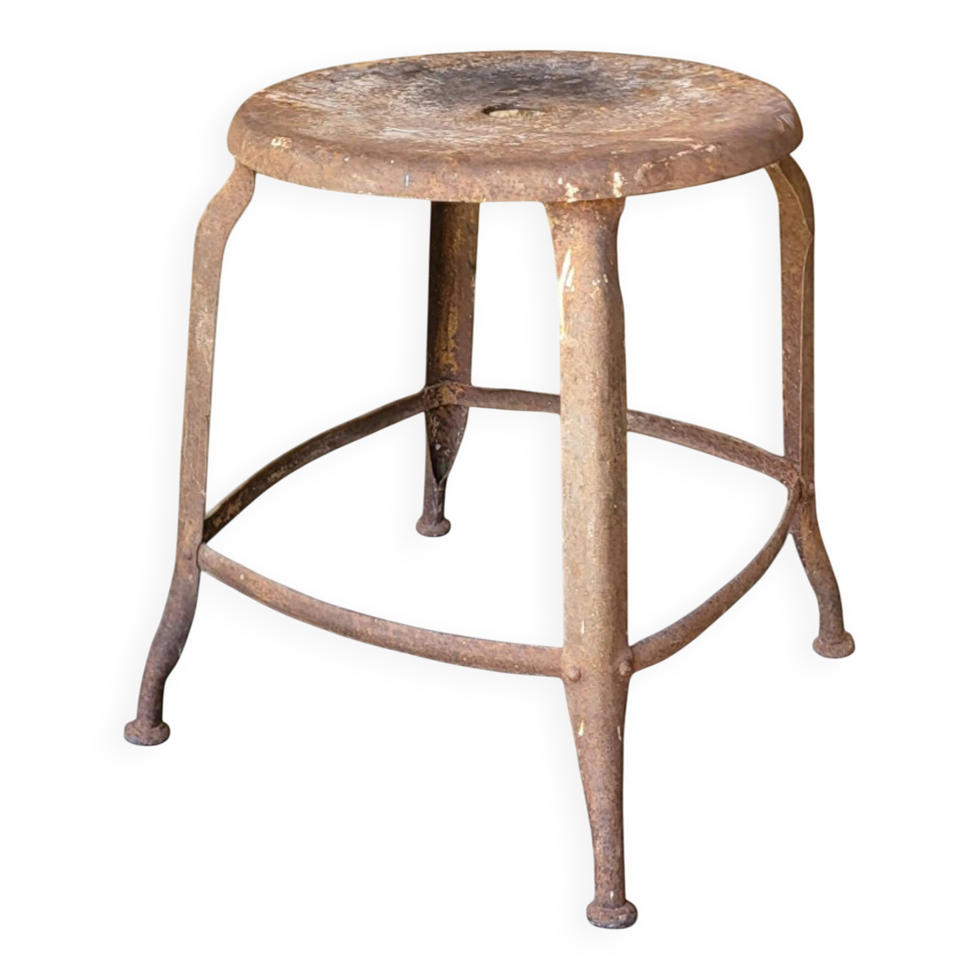 Industrial metal stool