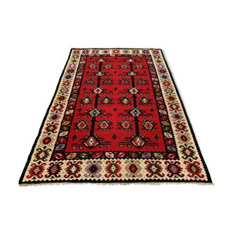 Vintage kilim, serbian pirot kelim rug shabby wool 210x144 cm