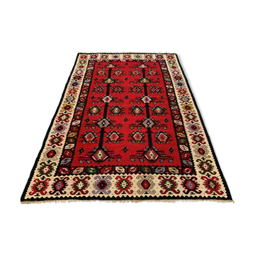 Vintage kilim, serbian pirot kelim rug shabby wool 210x144 cm