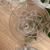 Set of 6 white wine glasses