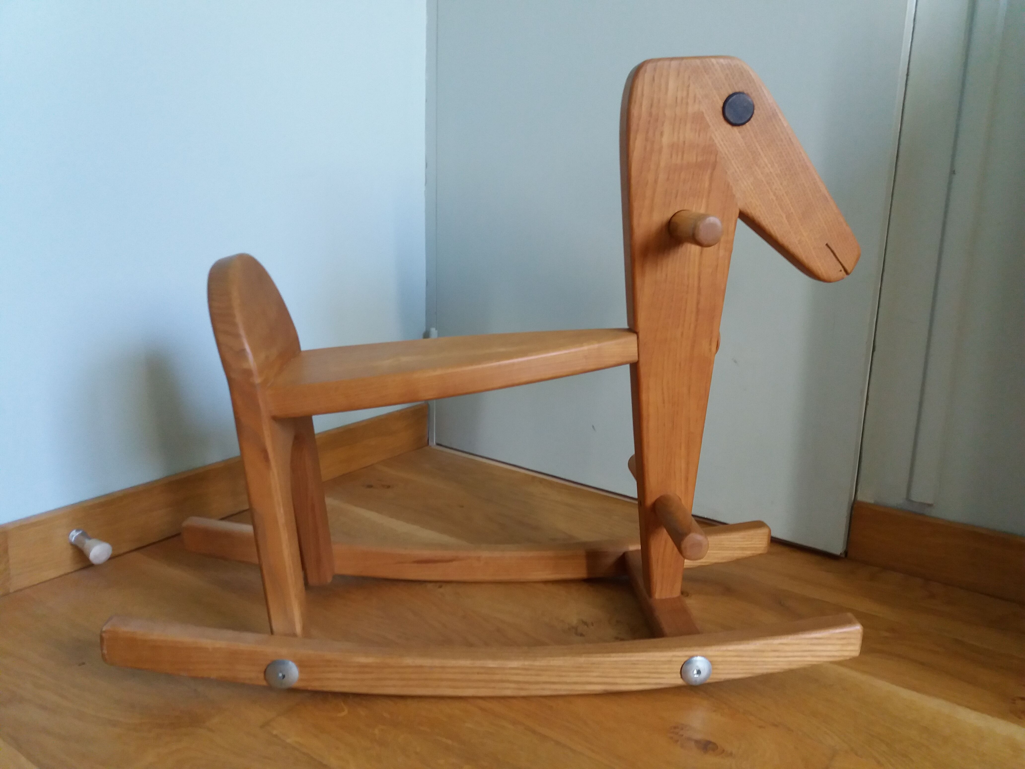 Wooden rocking horse