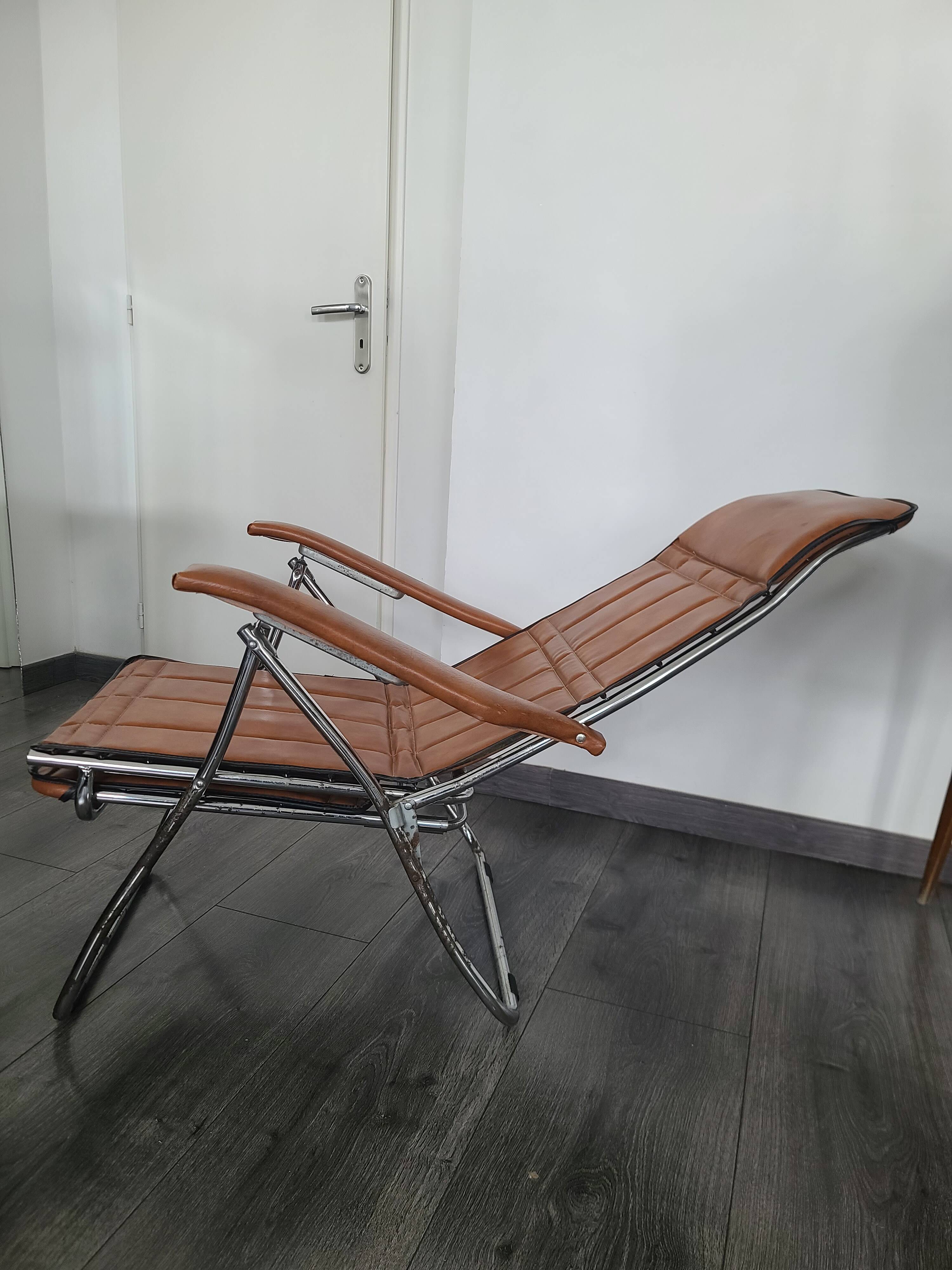 Maule Marga folding armchair, vintage Italian design, 70s