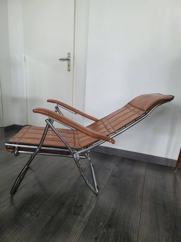 Fauteuil pliant maule marga design italien vintage année 70s