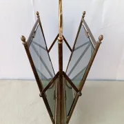 Neo-classical brass magazine rack in the spirit of Maison Jansen.