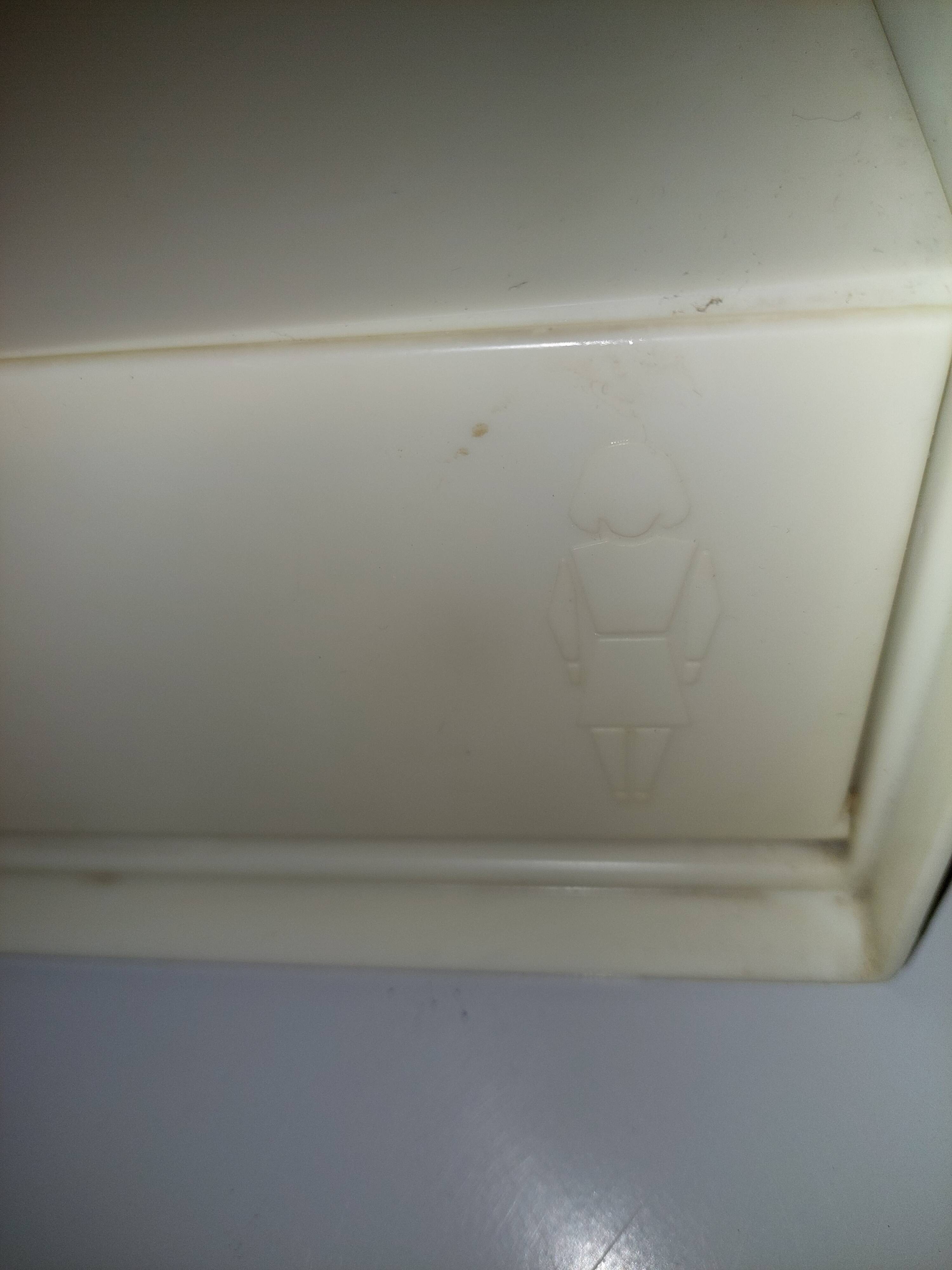 Used vintage plastic bathroom cabinet