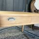 Large vintage table in restored solid elm.