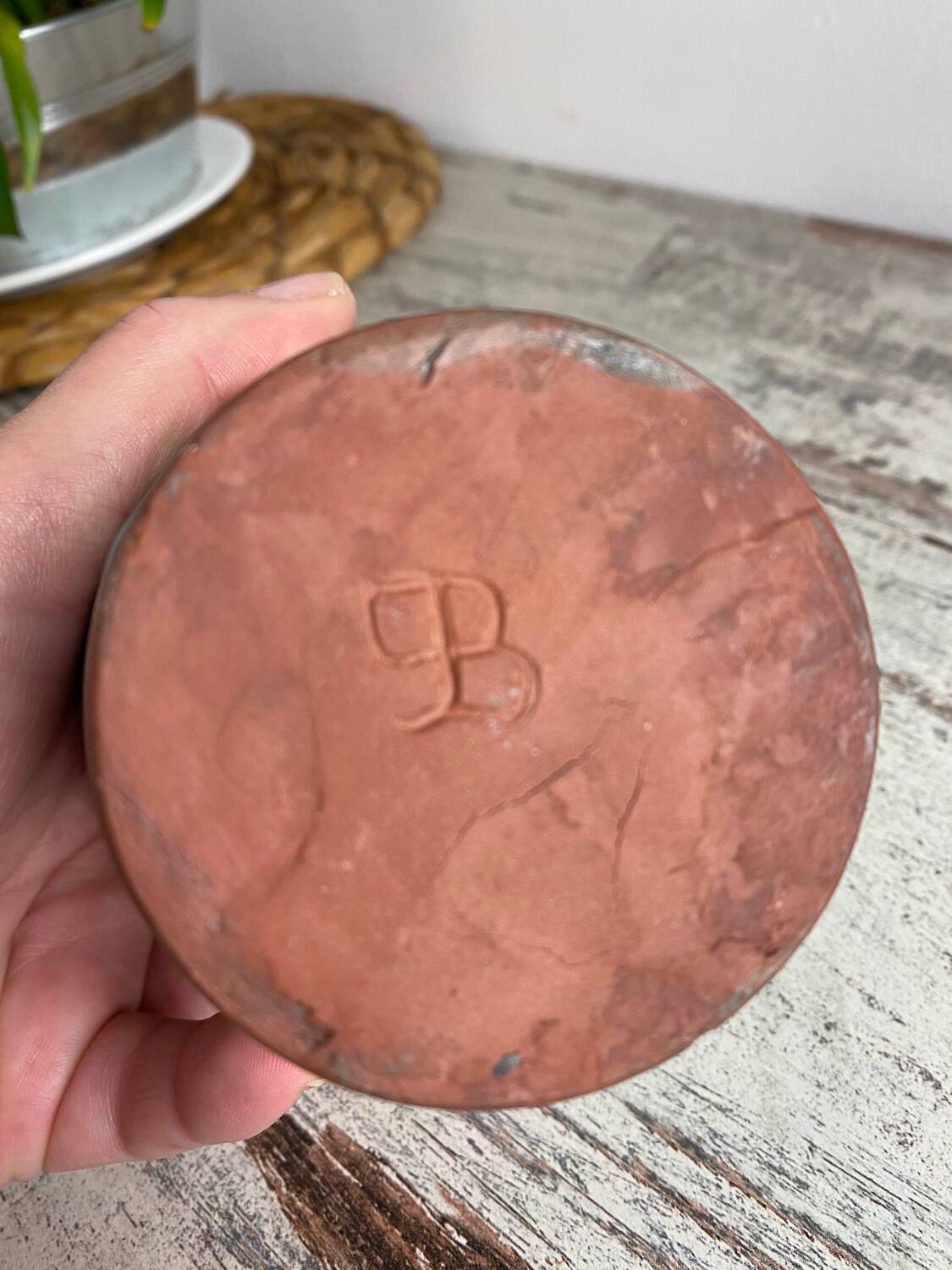 Glazed terracotta vase