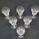 6 verres a porto en cristal cristallin taillé bayel
