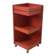 Vintage red metal architect's trolley
