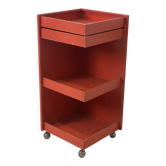 Vintage red metal architect's trolley