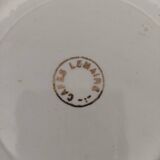 Water green vegetable dish with golden frieze, Cafés Lemaire.