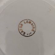 Légumier marli vert d'eau et frise dorée Cafés Lemaire