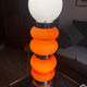Vintage orange glass lamp – attributed to Carlo Nason, 1970s