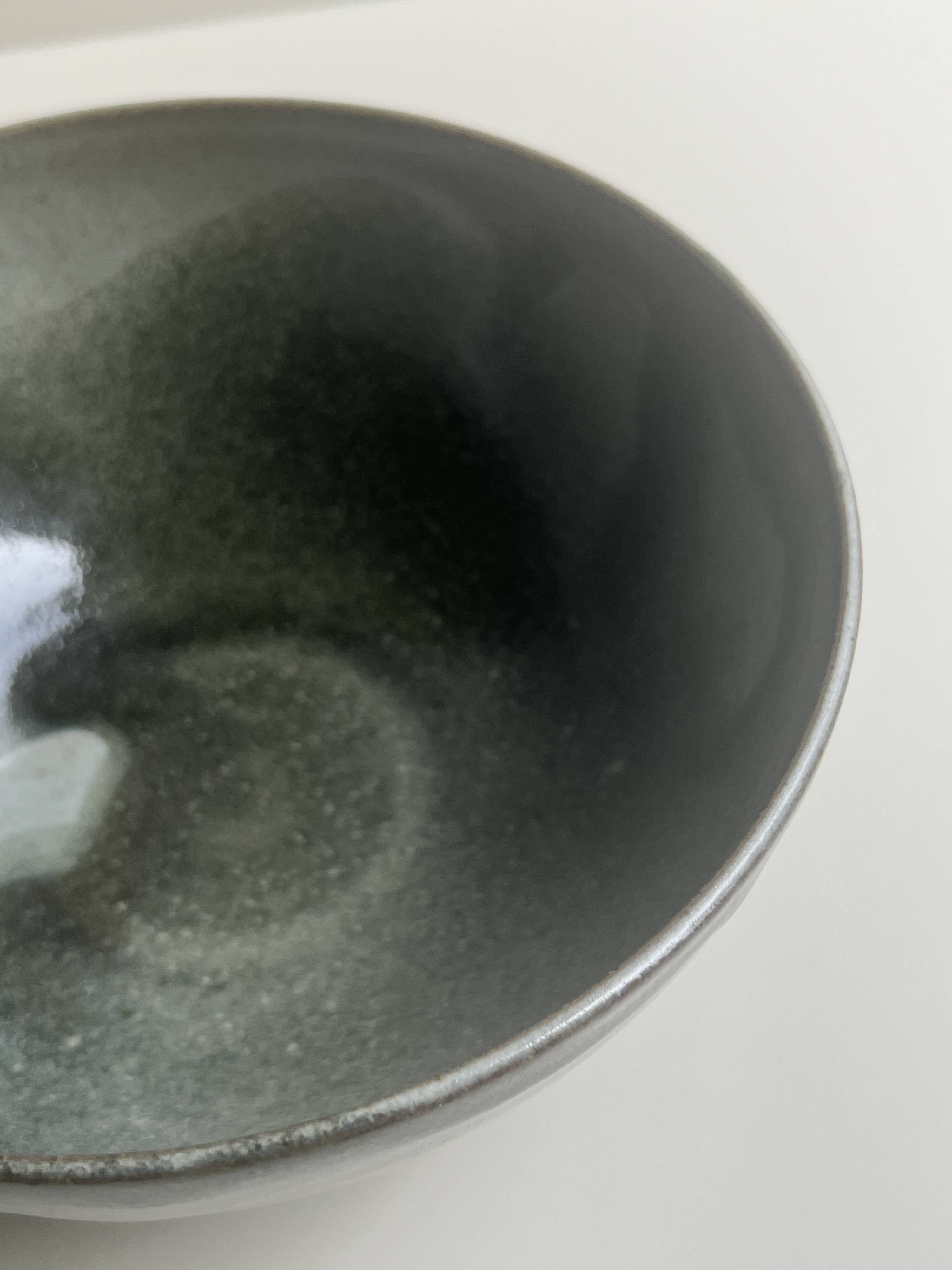 Bowl / ceramic pocket tray, glazed and signed, Brittany 1970