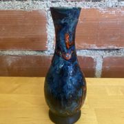 Vintage polychrome ceramic soliflore vase in the old style vallauris