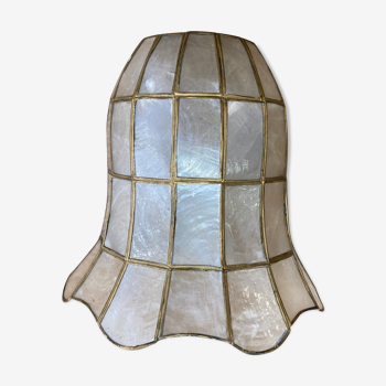 Wall lamp in mother-of-pearl and brass