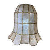 Wall lamp in mother-of-pearl and brass