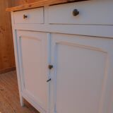 Buffet parisien en bois peint en blanc