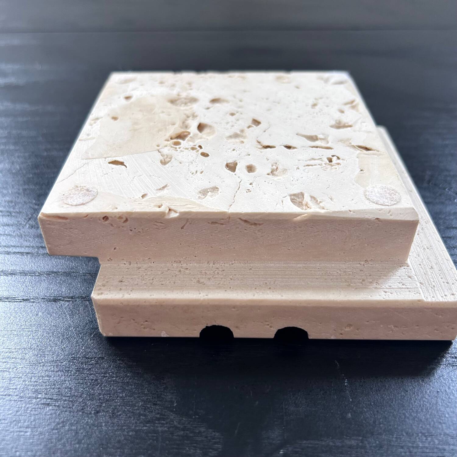 Brutalist Travertine Ashtray