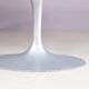 1970s XL oval Tulip table with brown marble top and matte silver oval base / Eero Saarinen / Knoll, USA