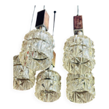 Lampe danoise en metallo cromato