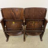 Vintage two-seat cinema bench from ton, 1960s