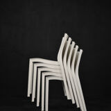 Vintage mid-century modern slick slick plastic chairs by philippe starck for xo design, set of 5
